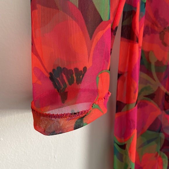 Sanctuary Women's Savage Gardener Mock-Neck Dress Swim Cover-Up Size Medium - Picture 6 of 13